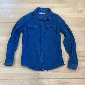 Outerknown Blanket Shirt Blue Men’s Medium 100% organic cotton